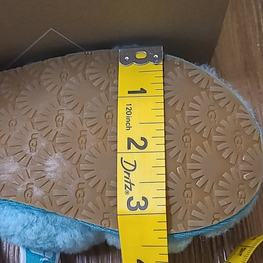 UGG Kids Fluffy Aqua‎ Sandals used good condition.